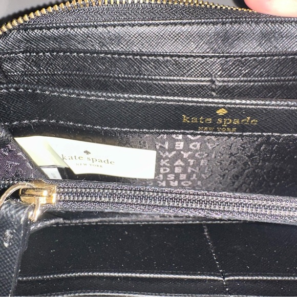 Kate Spade Black fabric wallet with Gold hardware Accents contemporary - Picture 7 of 11
